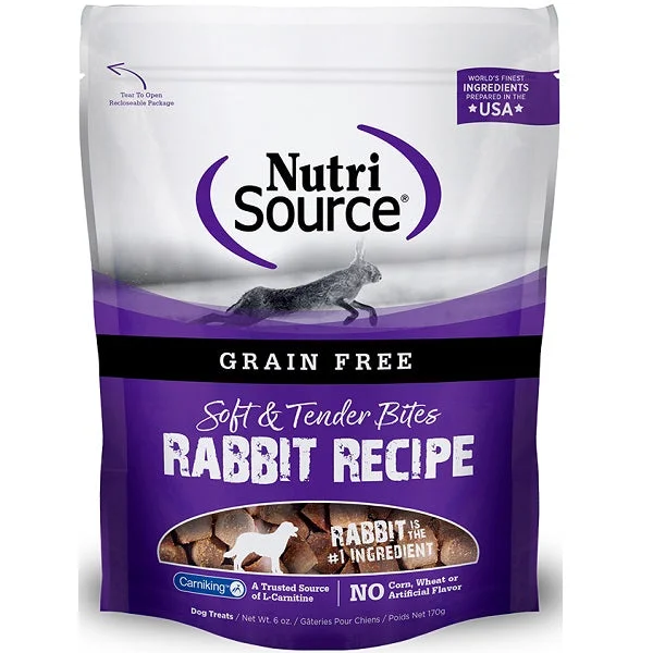 NutriSource Grain Free Dog Tender Bites Rabbit 170g/6oz