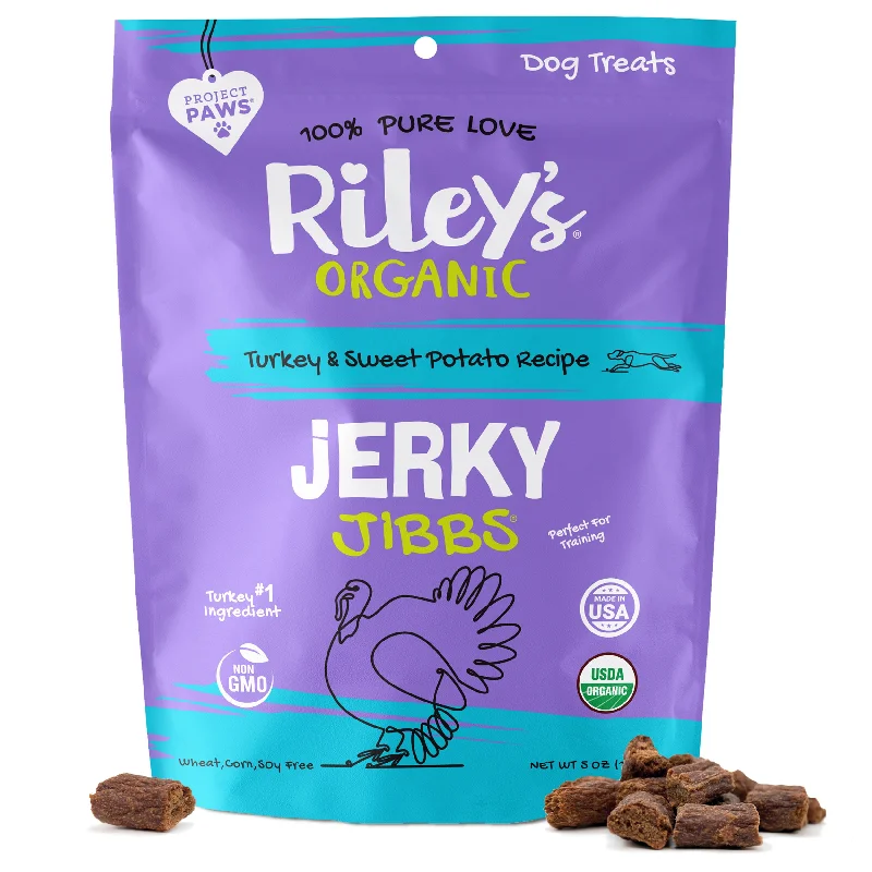 Organic Turkey & Sweet Potato Jerky Jibbs (5oz)