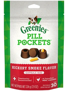 Pill Pockets Treats for Dogs Hickory Smoke Flavor Capsule