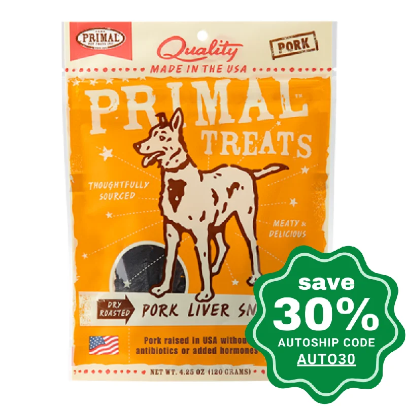 Primal - Treats - Dry Roasted Pork Liver Snaps - 4.25OZ