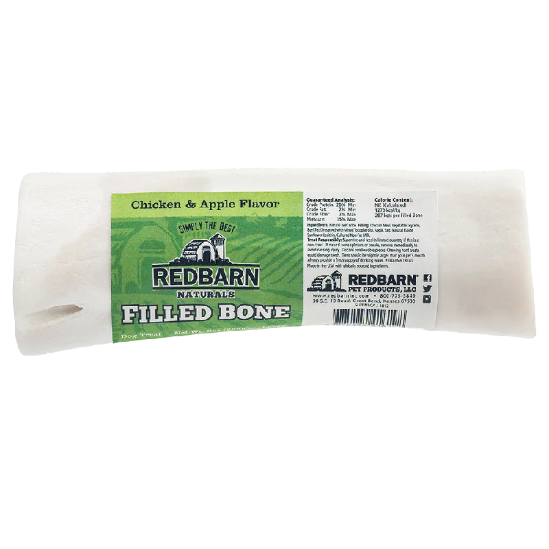 Redbarn Large Natural Filled Bone Chicken & Apple Flavor 8oz