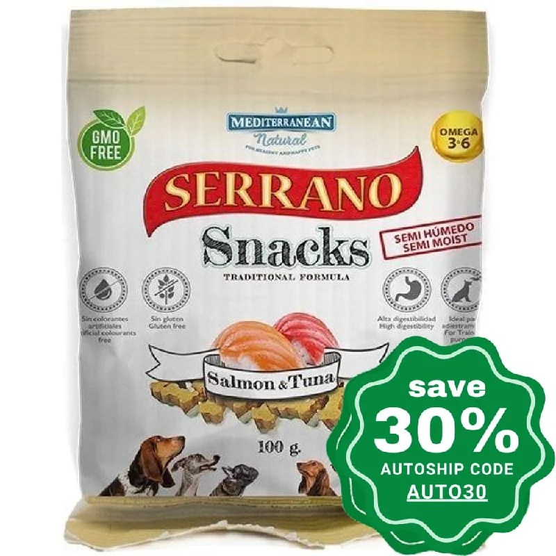 Mediterranean Natural - Serrano - Dog Snacks - Salmon & Tuna - 100G (min. 6 Packs)