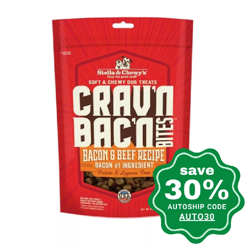 Stella & Chewy's - Treats for Dog - Crav'n Bac'n Bites - Bacon & Beef - 8.25OZ