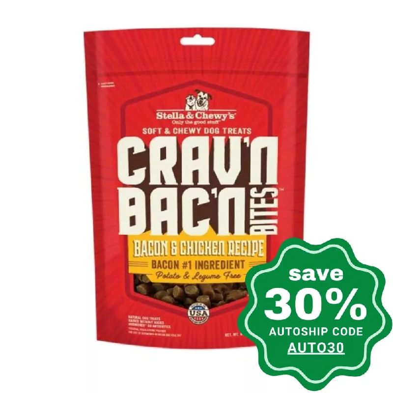 Stella & Chewy's - Treats for Dog - Crav'n Bac'n Bites - Bacon & Chicken - 8.25OZ