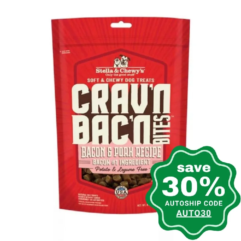 Stella & Chewy's - Treats for Dog - Crav'n Bac'n Bites - Bacon & Pork - 8.25OZ