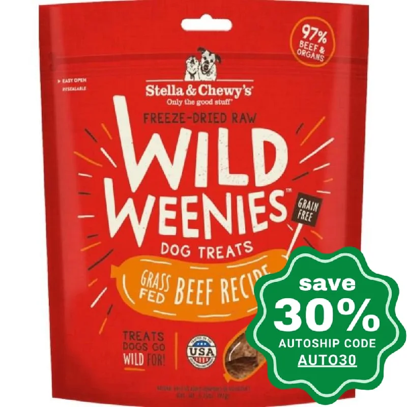 Stella & Chewy's - Freeze Dried Raw Treats For Dogs - Wild Weenies - Grass Fed Beef - 11.5OZ