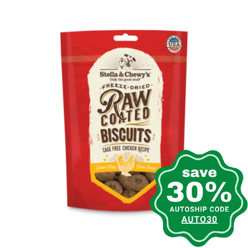 Stella & Chewy's - Dog Treats - Raw Coated Biscuits - Cage-Free Chicken Recipe - 9OZ