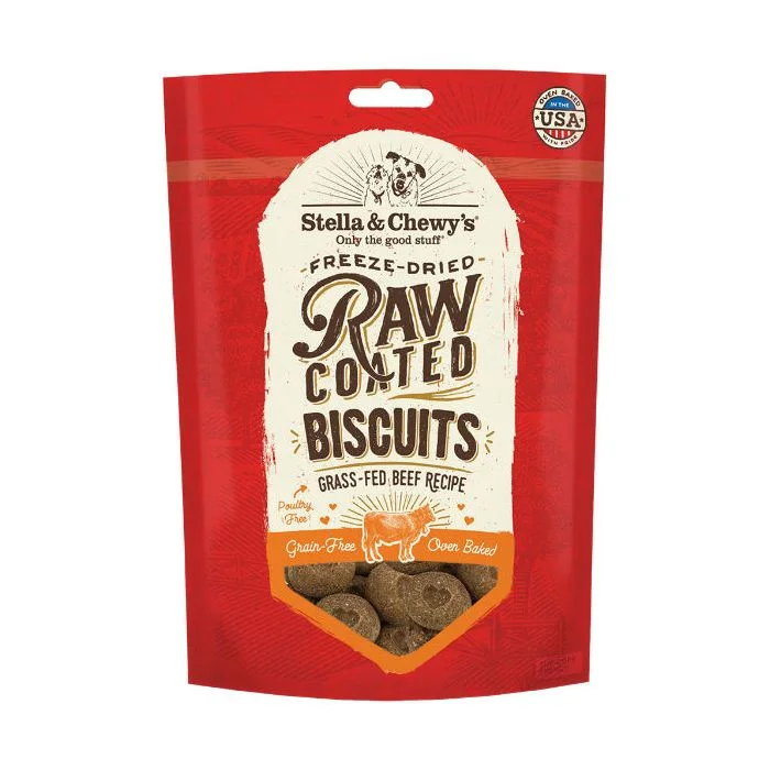 Stella & Chewy's Raw Coated Biscuits - Grass-Fed Beef Recipe 255g