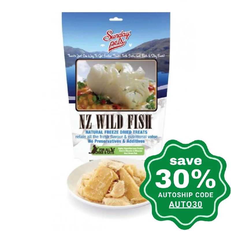 Sunday Pets - Raw Chow Freeze Dried Treats - Wild Black Cod Fish - 50G