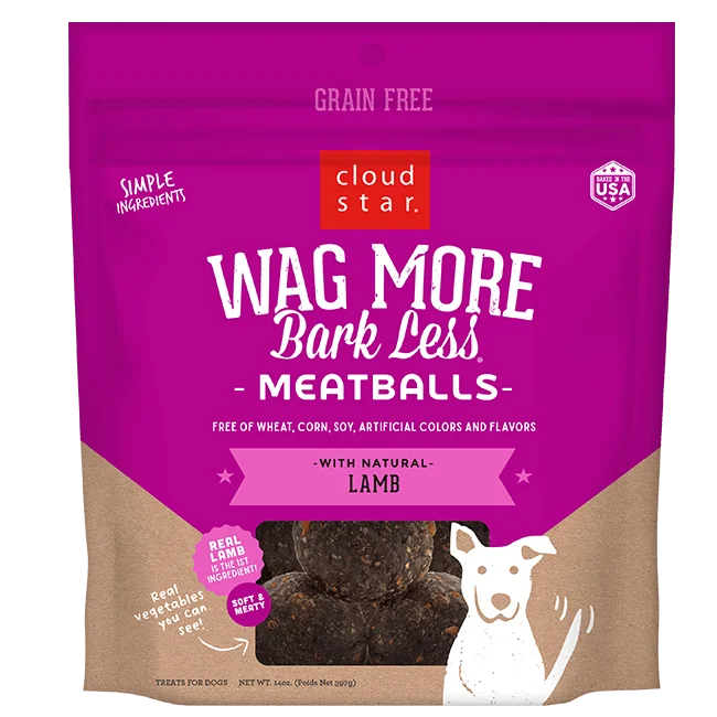 Cloud Star Wag More Bark Less Meatballs Lamb Dog Treat 397g