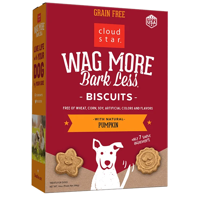 Cloud Star Wag More Bark Less Oven Baked Biscuits Pumpkin 396g