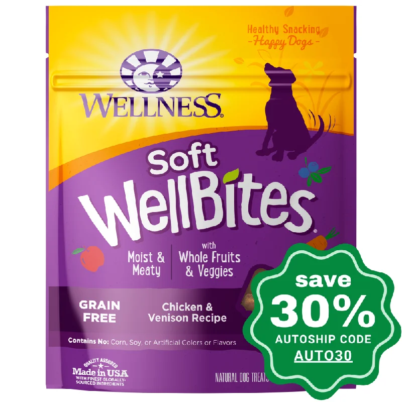 Wellness - WellBites - Grain Free Dog Treats - Chicken & Venison - 6OZ (Min. 8 pcs)