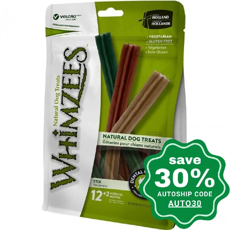 Whimzees - Grain Free Dental Dog Chew - Stix - M - 12PCS - 12.7OZ