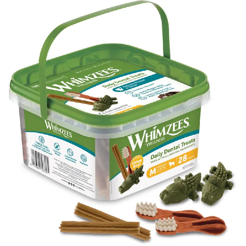 $10 OFF: Whimzees Variety Value Box Medium Grain-Free Dental Dog Treats 28pc