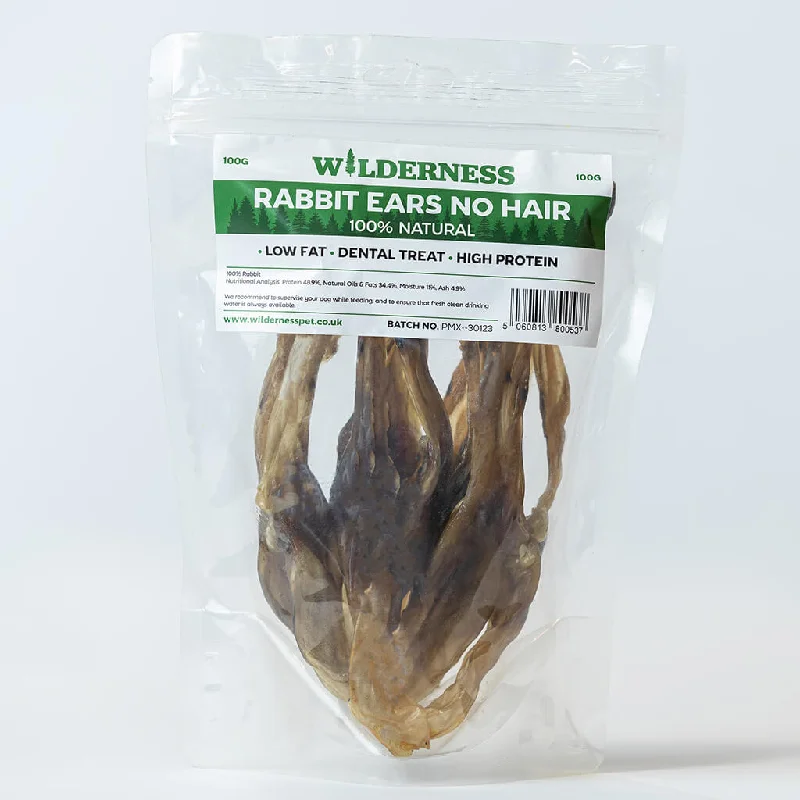 Wilderness Rabbit Ears No Hair 100g